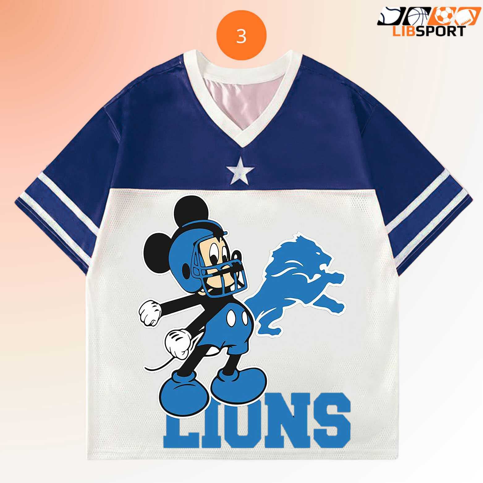 Mickey Mouse Detroit Lions Jersey, Unisex Nfl Shirt, Fan Gift Merch Tee